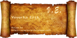Veverka Erik névjegykártya